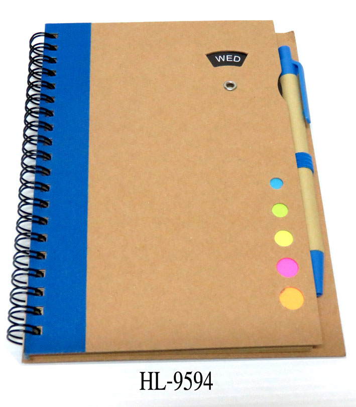 HL9594 สมุดโน๊ต+post it + ปากกา