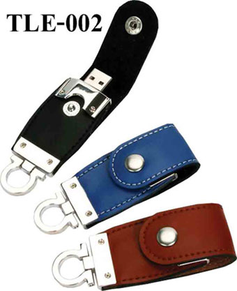 แฟลตไดร์ทหนัง TLE-002(Leather Flash Drive)