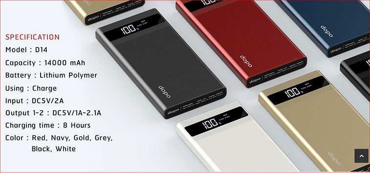 power bank dopo D14(14000 mah)