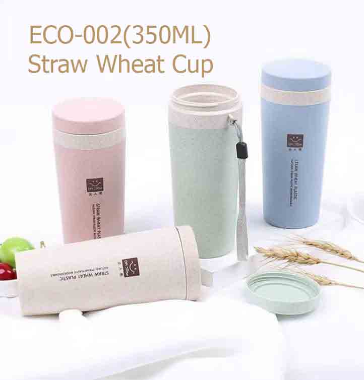 กระบอกน้ำฟางข้าวรักษ์โลก350ML(EC-002)